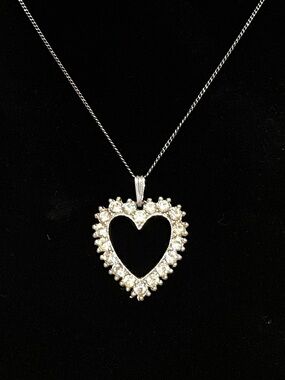 Signed Bogoff Vintage Heart Necklace